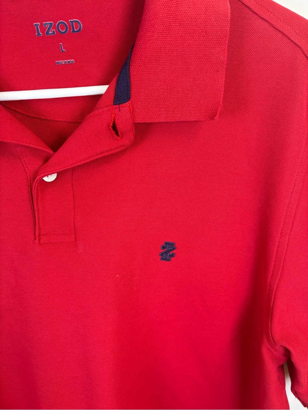 IZOD POLO SHIRT GOLF SHIRT
MEN L  RED COTTON & POLYESTER PULLOVER